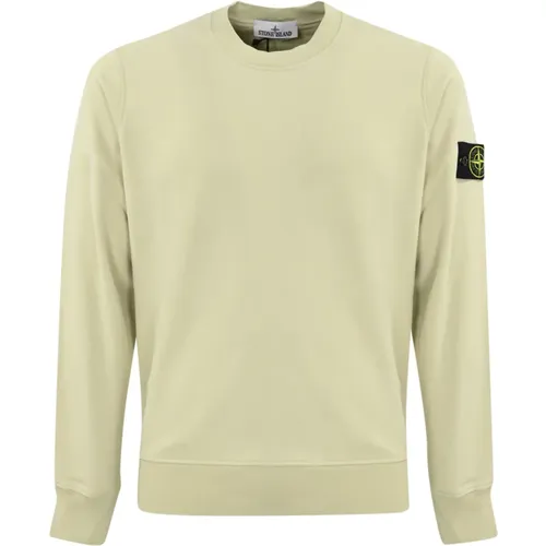 Cotton Crewneck Sweater Logo Patch , male, Sizes: S, M, 2XL, XL - Stone Island - Modalova