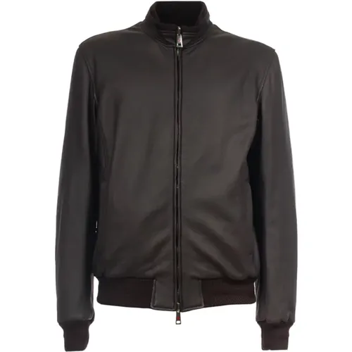 Reversible Leather Jacket , male, Sizes: L - Kired - Modalova