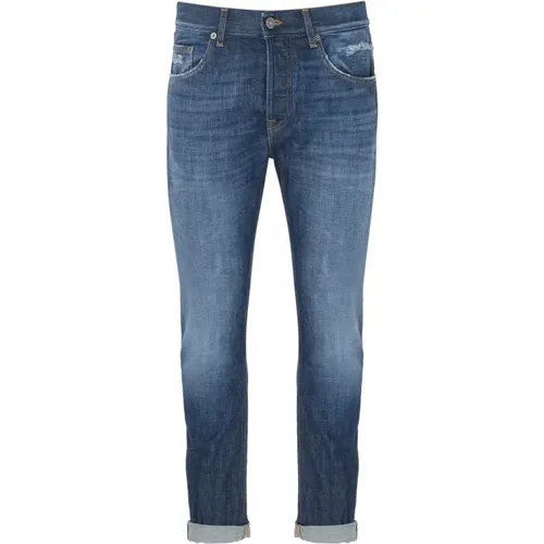 Icon Up Denim Blau Gewaschene Jeans , Herren, Größe: W31 - Dondup - Modalova