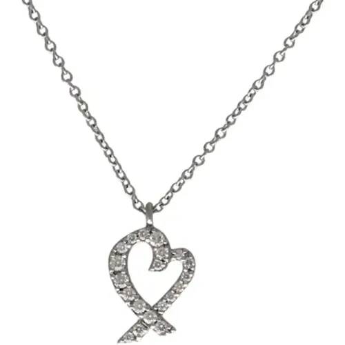 Pre-owned White Gold necklaces , female, Sizes: ONE SIZE - Tiffany & Co. Pre-owned - Modalova