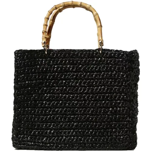 Square Crochet Handbag with Removable Clutch , female, Sizes: ONE SIZE - Chica London - Modalova