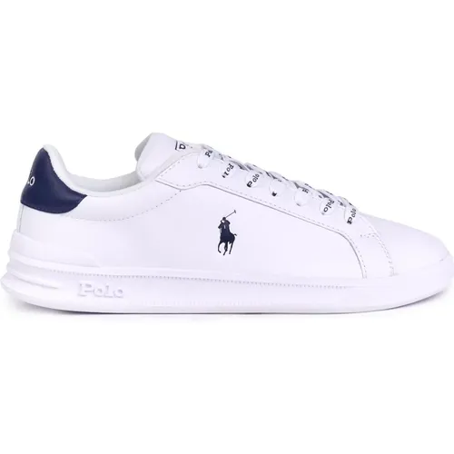 Weiße Newport Navy Leder Sneakers , Herren, Größe: 40 EU - Polo Ralph Lauren - Modalova