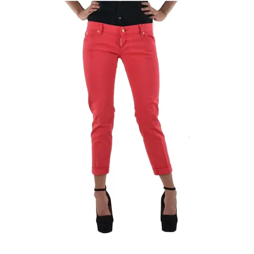Coral Capri Slim-fit Jeans , Damen, Größe: M - Dsquared2 - Modalova