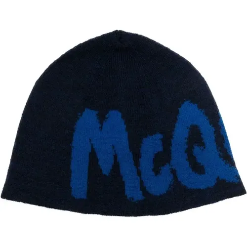 Wool Logo Hat , male, Sizes: M - alexander mcqueen - Modalova