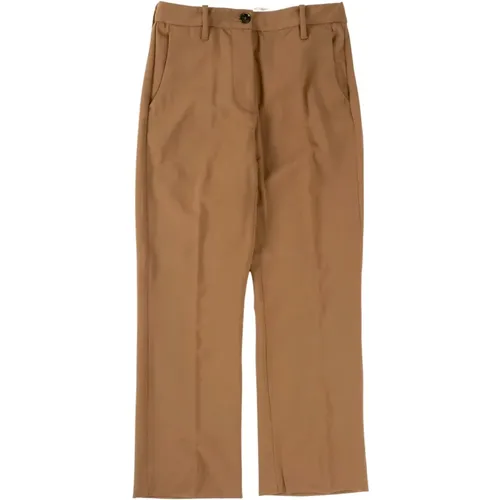 Stretch Bootcut Crop Trousers , female, Sizes: W28, W26, W29, W27, W25 - Nine In The Morning - Modalova