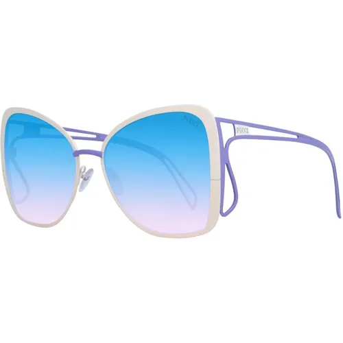 Creme Schmetterling Sonnenbrille Verlauf - EMILIO PUCCI - Modalova