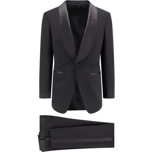 Suit Blazer with Satin Lapel , male, Sizes: L, XL - Tom Ford - Modalova