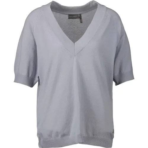 Light Grey V-Neck Sweater , female, Sizes: S, XS - Elias Rumelis - Modalova