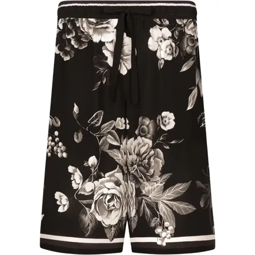 Blumenmuster Seiden Shorts - Dolce & Gabbana - Modalova