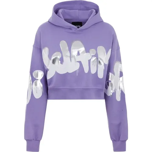 Logo Cropped Hoodie Lilac Soft Fit - Disclaimer - Modalova