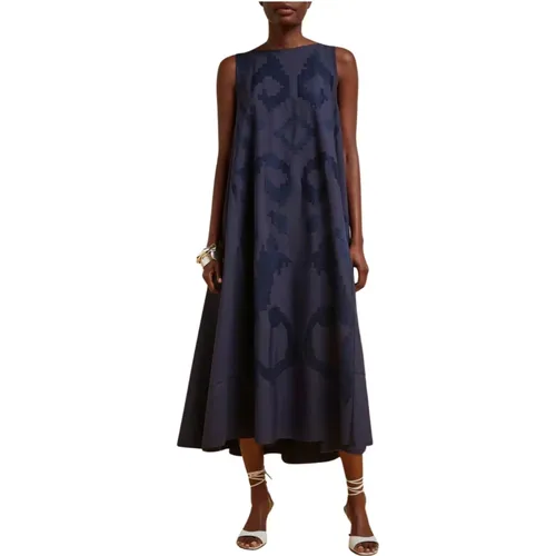 Embroidered Cotton Dress with V-Back , female, Sizes: 2XS, XS - Liviana Conti - Modalova