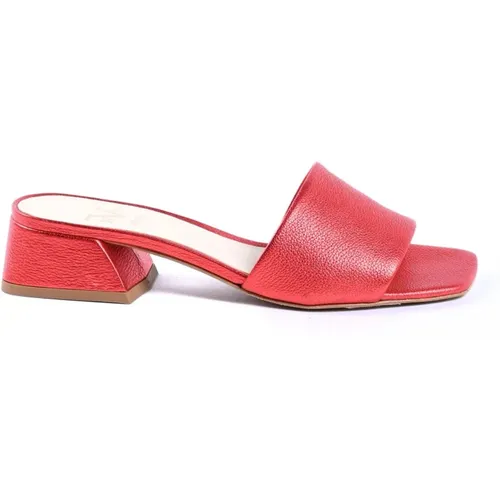 Rote Ledersandalen mit 4cm Absatz - 19v69 Italia - Modalova