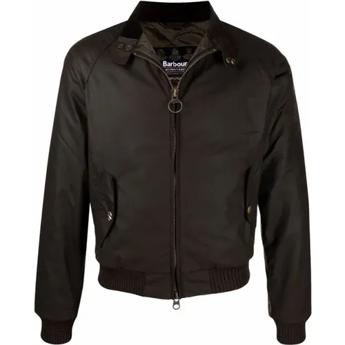 Wax Jacket with Funnel Neck , male, Sizes: L - Barbour - Modalova