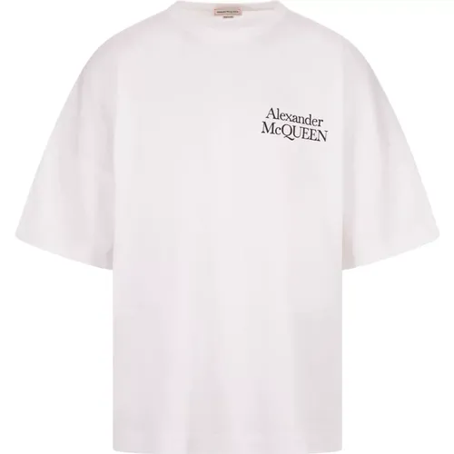 Oversized Logo T-shirt Jersey , male, Sizes: S, 2XL, XL, M, L, XS - alexander mcqueen - Modalova