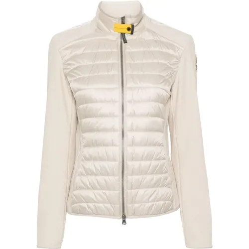 Silver Hybrid Down Jacket Zip Closure , female, Sizes: L - Parajumpers - Modalova