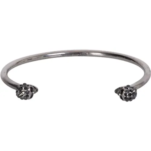 Thin Skull Brass Bracelet , female, Sizes: M - alexander mcqueen - Modalova