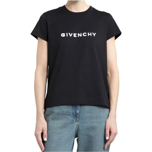 Slim Fit Kurzarm T-Shirt , Damen, Größe: L - Givenchy - Modalova