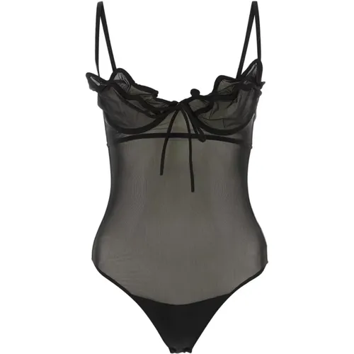 Schwarzer Stretch-Nylon-Bodysuit , Damen, Größe: XS - Y/Project - Modalova