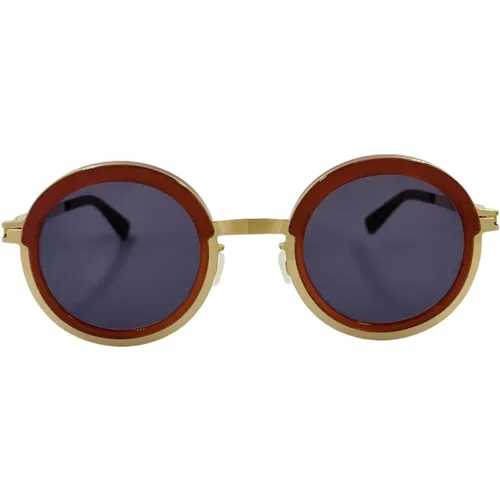 Vintage Round Sunglasses Red/Gold , unisex, Sizes: ONE SIZE - Mykita - Modalova