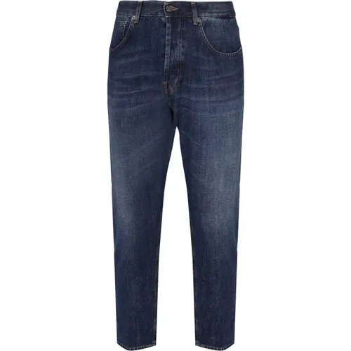 Slim-Fit Dunkelblaue Jeans , Herren, Größe: W38 - Dondup - Modalova