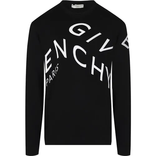 Refracted Embroidered Logo Sweatshirt in , male, Sizes: XS, XL, S, M - Givenchy - Modalova