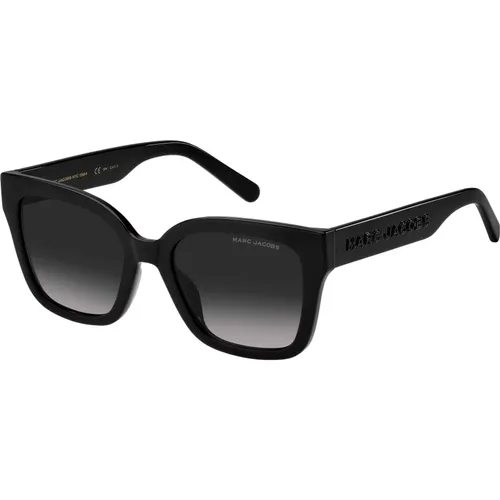 Schwarze/Graue Sonnenbrille , Damen, Größe: 53 MM - Marc Jacobs - Modalova