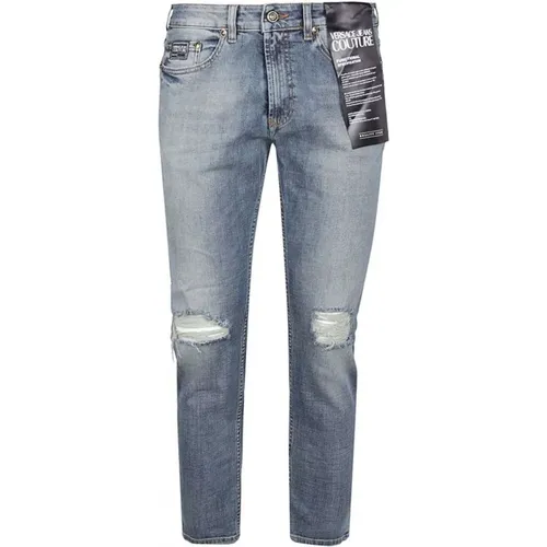 Denim Jeans with Logo Detail , male, Sizes: W34 - Versace Jeans Couture - Modalova