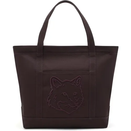 Bold Fox Large Tote Bag , unisex, Sizes: ONE SIZE - Maison Kitsuné - Modalova