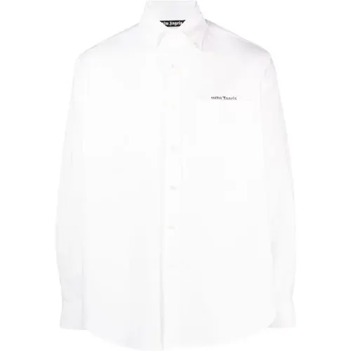 Tailored Shirt with Printed Ribbon , male, Sizes: S - Palm Angels - Modalova