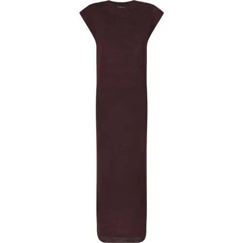 Linuo, burgundy linen knit dress , female, Sizes: L, M, XL - Cortana - Modalova
