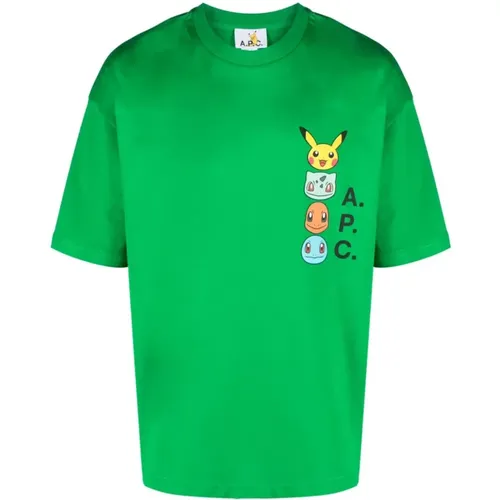 Pokemon T-Shirt, 100% Baumwolle , Herren, Größe: M - A.p.c. - Modalova