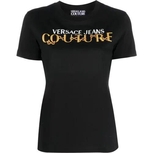 Women`s T-Shirts and Polos - Aw23 Collection , female, Sizes: M, S - Versace Jeans Couture - Modalova