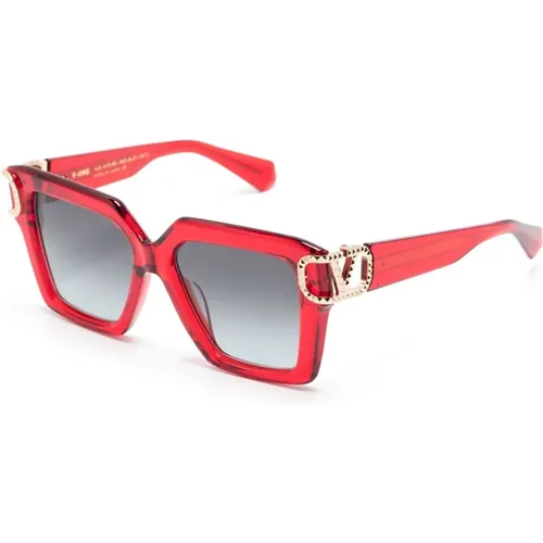 Vls107 D Sunglasses,Braun/Havanna Sonnenbrille, vielseitig und stilvoll - Valentino - Modalova