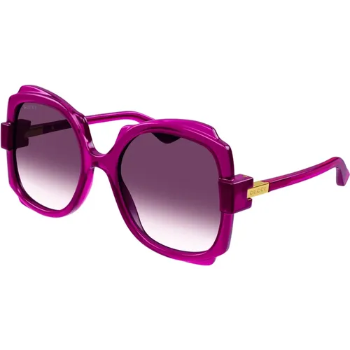 Violet Shaded Sonnenbrille Gg1431S , Damen, Größe: 57 MM - Gucci - Modalova