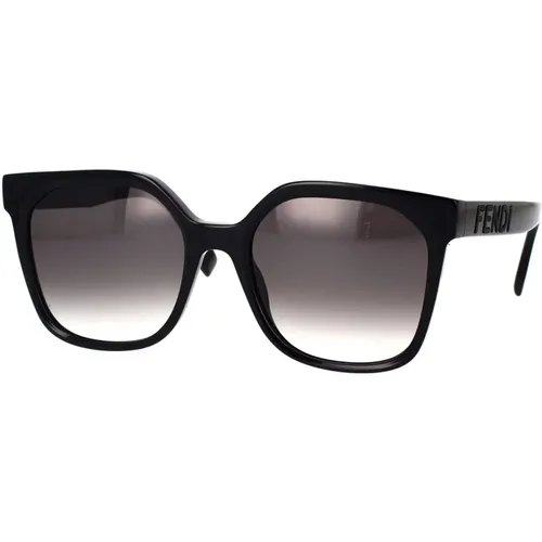Glamorous Oversized Square Sunglasses , unisex, Sizes: 55 MM - Fendi - Modalova