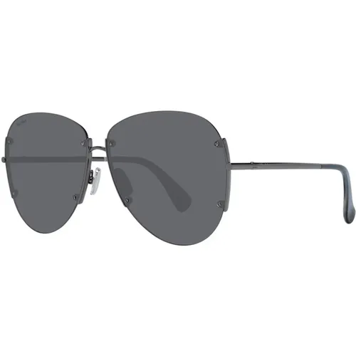 Gunmetal Aviator Sonnenbrille mit Verspiegelten Grauen Gläsern - Max Mara - Modalova