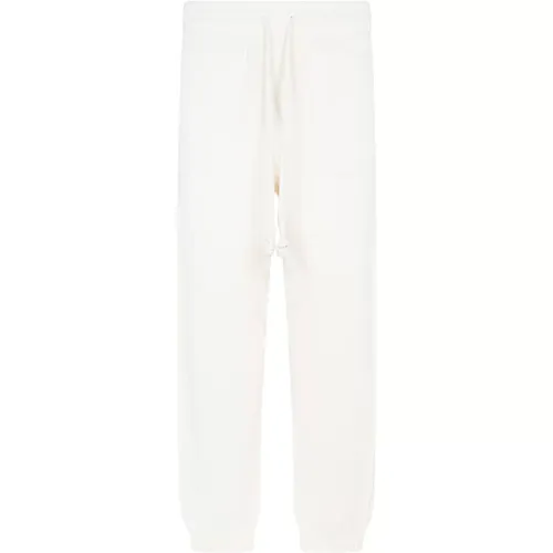 D Diag Knit Pants , male, Sizes: S - Off White - Modalova
