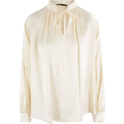 Ivory Seidenshirt , Damen, Größe: XS - Max Mara - Modalova