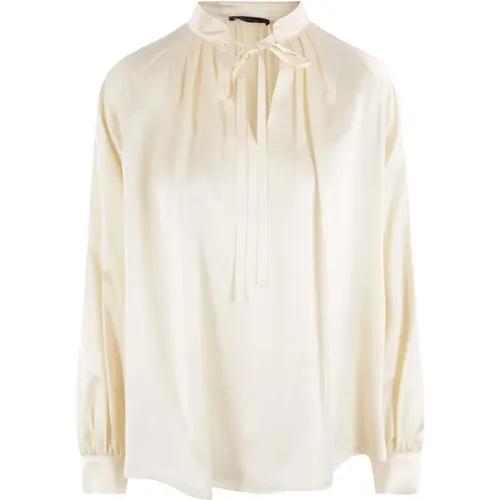 Silk Satin Shirt , female, Sizes: S, M - Max Mara - Modalova