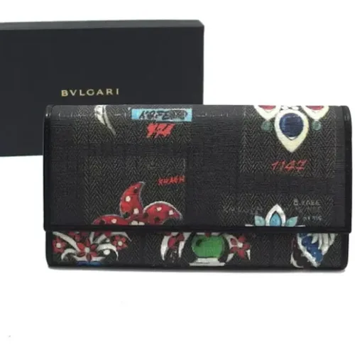 Pre-owned Coated canvas wallets , female, Sizes: ONE SIZE - Bvlgari Vintage - Modalova
