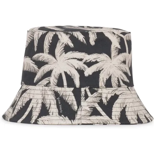 Allover Palms Bucket Hat , Herren, Größe: ONE Size - Palm Angels - Modalova