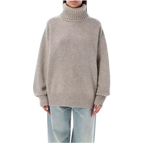 Cozy Cashmere Knitwear Moss Grey Beige , female, Sizes: ONE SIZE - Extreme Cashmere - Modalova