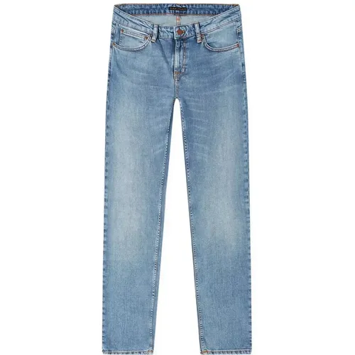 Blaue Horizon Skinny Lin Jeans , Herren, Größe: W34 - Nudie Jeans - Modalova