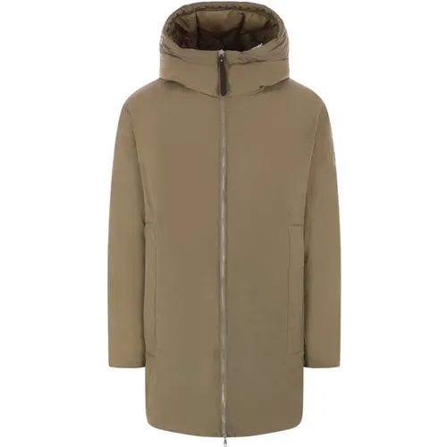 Glänzende Khaki Daunenjacke mit Kapuze - Tatras - Modalova