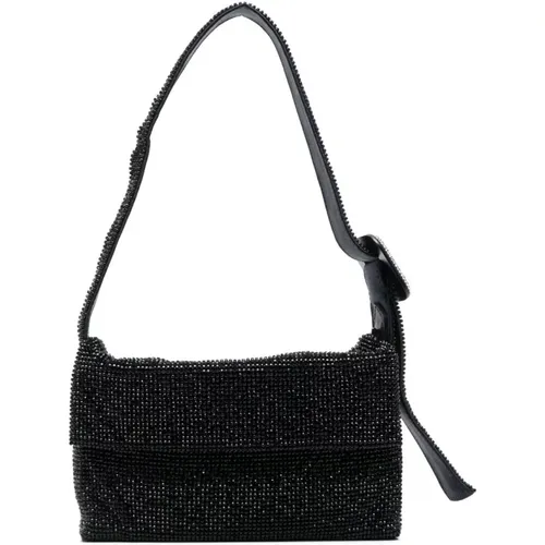 Crystal-Embellished Clutch Bag , female, Sizes: ONE SIZE - Benedetta Bruzziches - Modalova