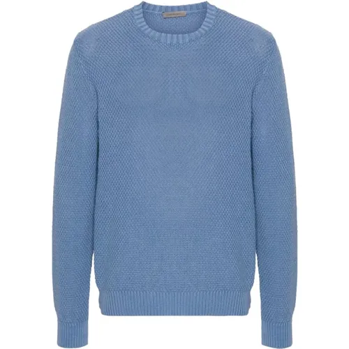 Blaue Pullover für Männer , Herren, Größe: M - Corneliani - Modalova