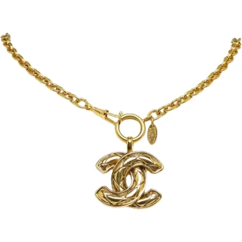 Pre-owned Gold necklaces , female, Sizes: ONE SIZE - Chanel Vintage - Modalova