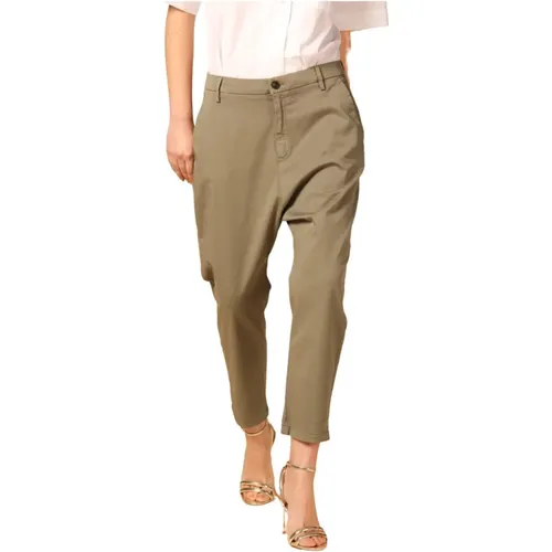 Relaxte Chino Hose in Military , Damen, Größe: 2XS - Mason's - Modalova