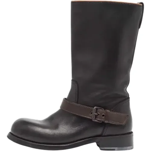 Pre-owned Leather boots , female, Sizes: 3 1/2 UK - Bottega Veneta Vintage - Modalova