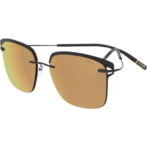 Titan Accent Shades Sunglasses /Gold , male, Sizes: ONE SIZE - Silhouette - Modalova